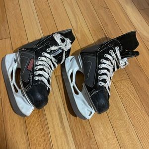 Easton Black and White Kids Ice Skates